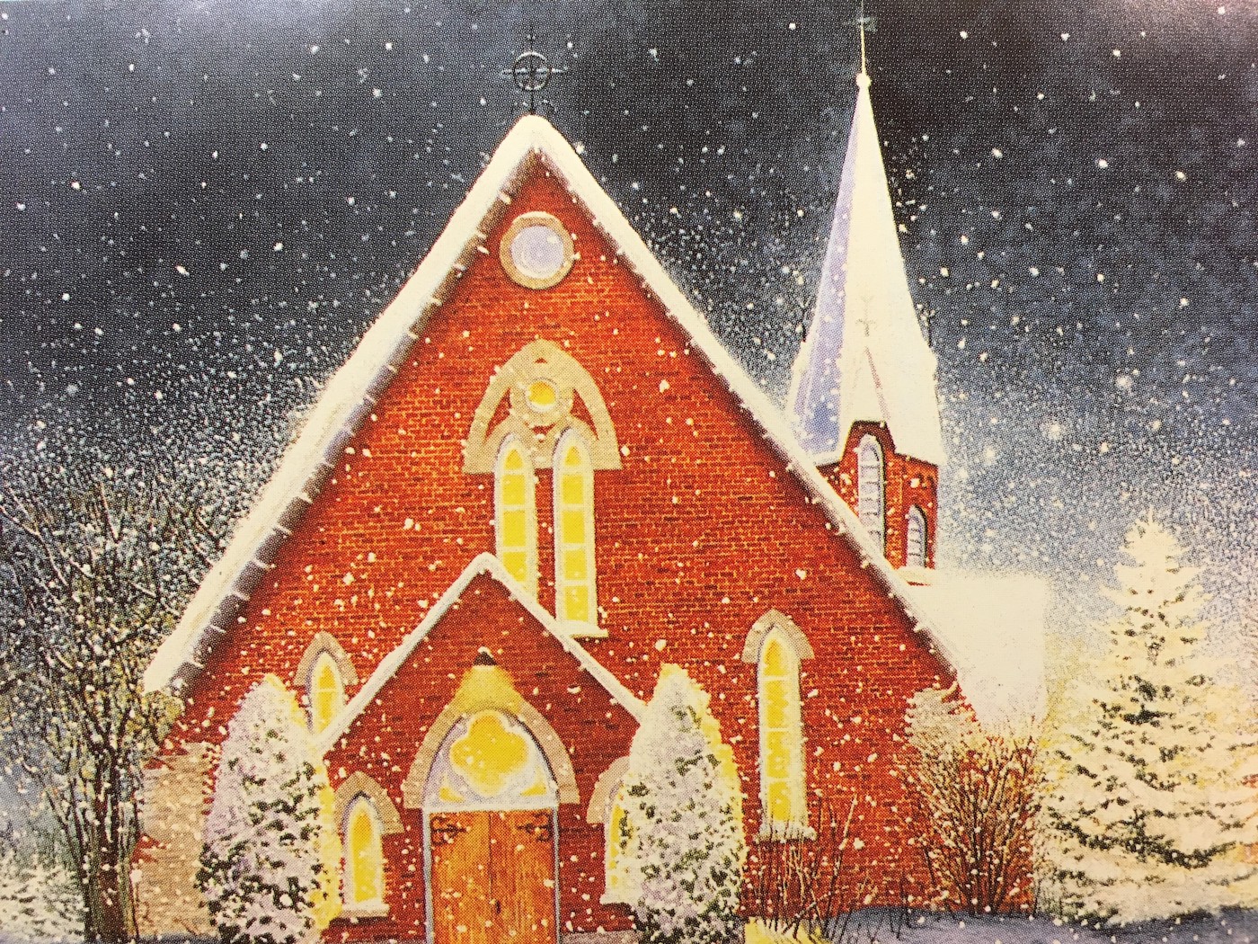 Image: Watercolour of St. John’s Elora by Barry McCarthy