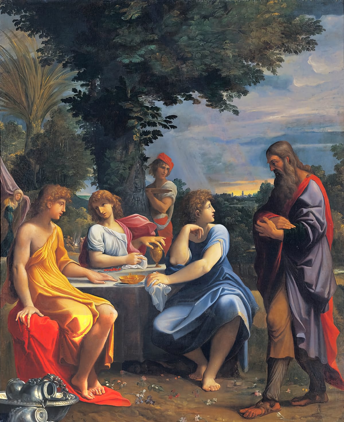 Three angels hosted by Abraham, Ludovico Carracci (c. 1610-1612), Bologna, Pinacoteca Nazionale